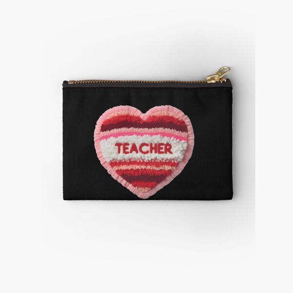 Item preview, Tufted Textural “Teacher” Heart Design designed and sold by schoolarts.