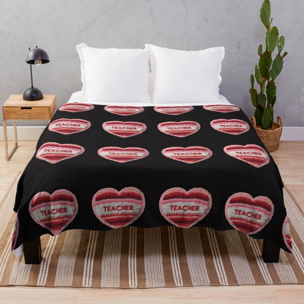 Item preview, Tufted Textural “Teacher” Heart Design designed and sold by schoolarts.