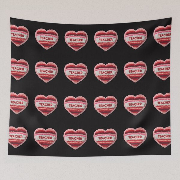 Item preview, Tufted Textural “Teacher” Heart Design designed and sold by schoolarts.