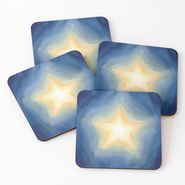 Item preview, Watercolor Shining Star in a Blue Sky designed and sold by homydesign.
