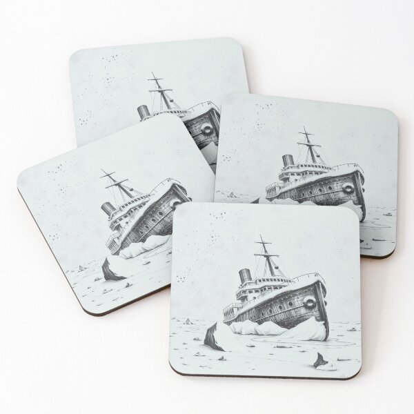 Item preview, Titanic Wreck Pencil Drawing - Iceberg Ship Dark Art designed and sold by EllDAV777.