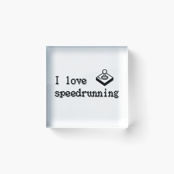 Item preview, Pixel Text I Love Speedrunning Retro Joystick Design designed and sold by PHRASEandSTYLE.
