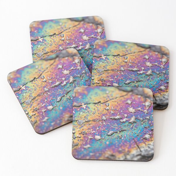 Item preview, Close-Up of Iridescent Oil on Cracked Asphalt designed and sold by homydesign.