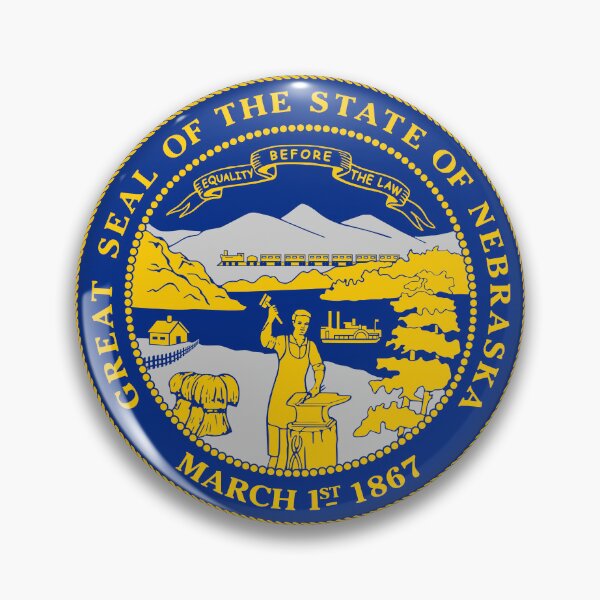 Item preview, Nebraska Circle Flag, Nebraska Flag Icon designed and sold by NTGUILTY.