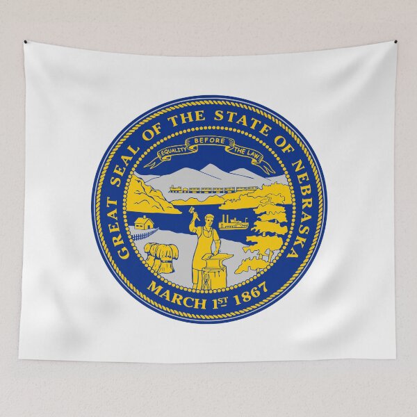 Item preview, Nebraska Circle Flag, Nebraska Flag Icon designed and sold by NTGUILTY.