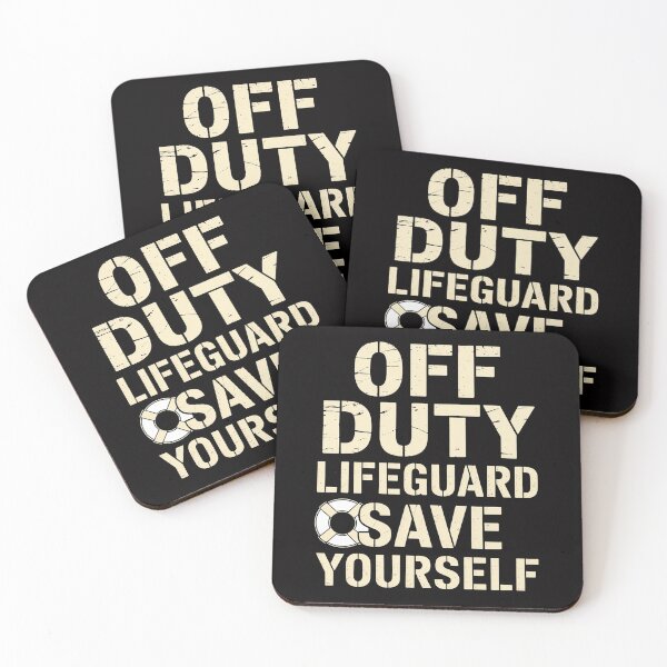 Item preview, OFF DUTY SAVE YOURSELF Lifeguard Swimming Pool Beach designed and sold by Viepenny.