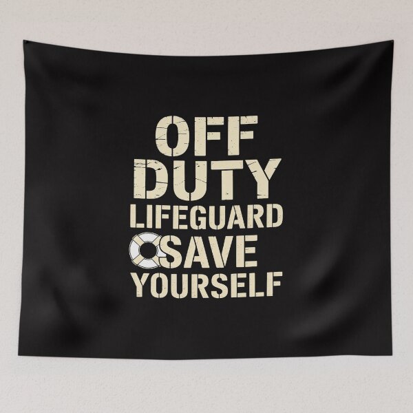 Item preview, OFF DUTY SAVE YOURSELF Lifeguard Swimming Pool Beach designed and sold by Viepenny.
