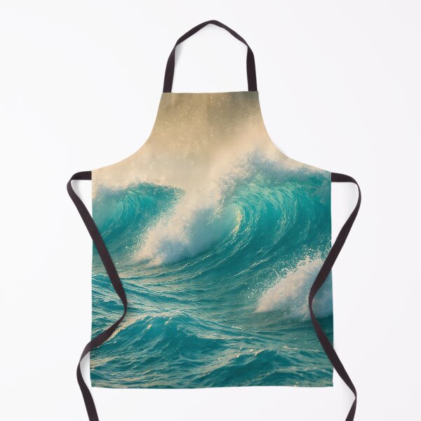 Item preview, Powerful turquoise and blue ocean waves crest and crash with white foam, under a bright, dynamic sky designed and sold by homydesign.