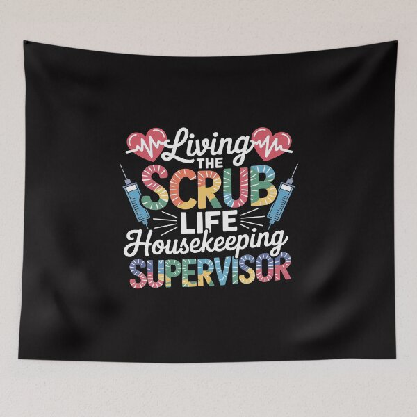 Item preview, Living The Scrub Life Tie Dye Hippie Housekeeping Supervisor designed and sold by Viepenny.