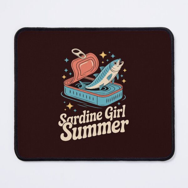 Item preview, Sardine Girl Summer Sea Cute Coastal Aesthetic Tin Trend designed and sold by ShelFisher.