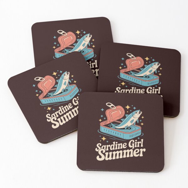 Item preview, Sardine Girl Summer Sea Cute Coastal Aesthetic Tin Trend designed and sold by ShelFisher.