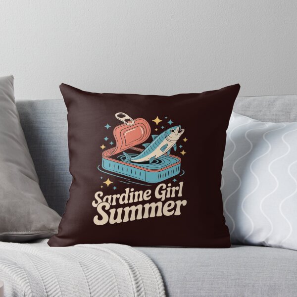 Item preview, Sardine Girl Summer Sea Cute Coastal Aesthetic Tin Trend designed and sold by ShelFisher.