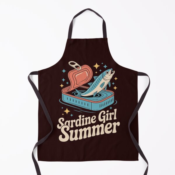 Item preview, Sardine Girl Summer Sea Cute Coastal Aesthetic Tin Trend designed and sold by ShelFisher.
