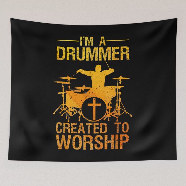 Item preview, Funny Christian Drummer Art Drum Player designed and sold by Pronce987.