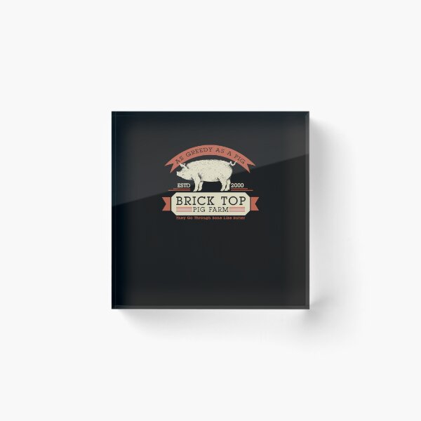 Item preview, Brick Top Pig Farm - As Greedy As A Pig designed and sold by RasmusUTakku.