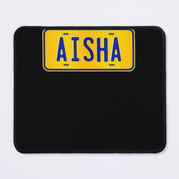 Item preview, Aisha-Name-Custom-Number-Plate-Design---Gift-For-Aisha designed and sold by JuliaEiling.