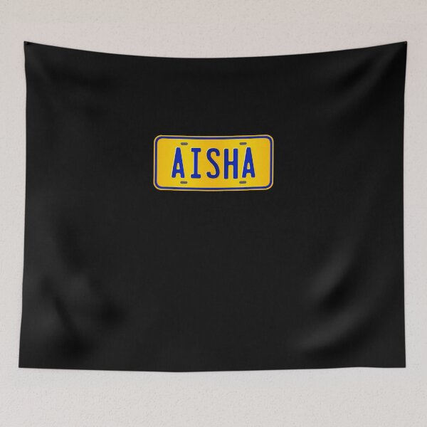 Item preview, Aisha-Name-Custom-Number-Plate-Design---Gift-For-Aisha designed and sold by JuliaEiling.