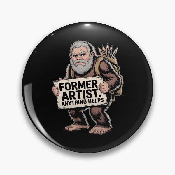 Item preview, Sasquatch as former artist. Anti AI Protest designed and sold by ShelFisher.