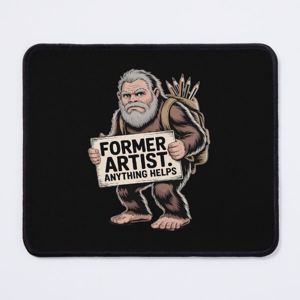 Item preview, Sasquatch as former artist. Anti AI Protest designed and sold by ShelFisher.