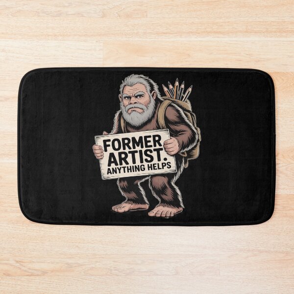 Item preview, Sasquatch as former artist. Anti AI Protest designed and sold by ShelFisher.
