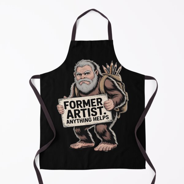 Item preview, Sasquatch as former artist. Anti AI Protest designed and sold by ShelFisher.
