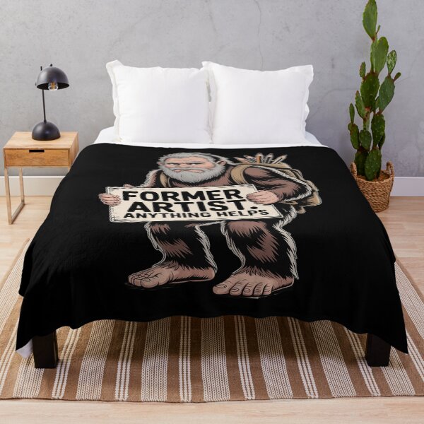 Item preview, Sasquatch as former artist. Anti AI Protest designed and sold by ShelFisher.