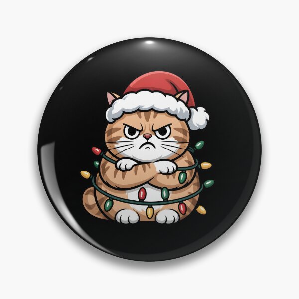 Item preview, Grumpy Christmas Cat with Santa Hat – Funny Holiday designed and sold by VETRO⭐.