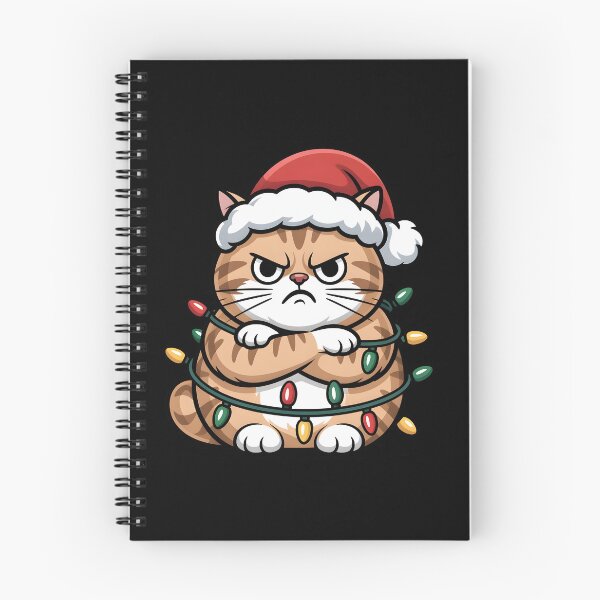 Item preview, Grumpy Christmas Cat with Santa Hat – Funny Holiday designed and sold by VETRO⭐.