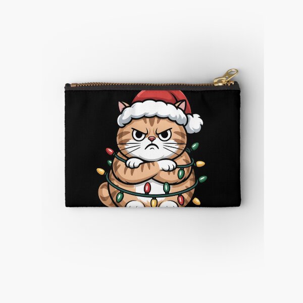 Item preview, Grumpy Christmas Cat with Santa Hat – Funny Holiday designed and sold by VETRO⭐.