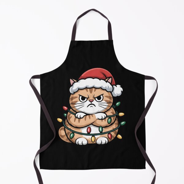 Item preview, Grumpy Christmas Cat with Santa Hat – Funny Holiday designed and sold by VETRO⭐.