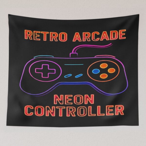 Item preview, Retro Arcade Neon Controller – Vibrant Gaming Art for Gamers designed and sold by FernandsOficial.