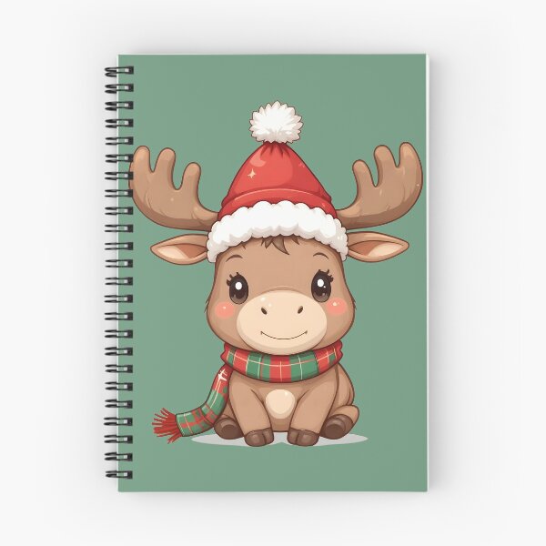 Item preview, Cute Christmas Moose Kawaii Art designed and sold by wildexperience.