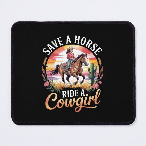 Item preview, Save A Horse Ride A Cowgirl Horseback Riding Farm Equestrian designed and sold by ShelFisher.