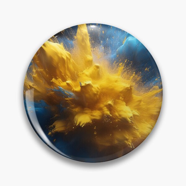 Item preview, Explosive burst of yellow and blue powder, creating a dynamic and abstract composition against a dark backdrop designed and sold by homydesign.