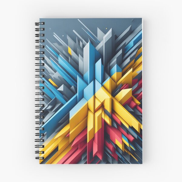 Item preview, A dynamic, abstract composition of colorful geometric shapes radiating from a central point, creating a sense of movement designed and sold by homydesign.