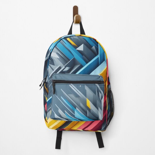 Item preview, A dynamic, abstract composition of colorful geometric shapes radiating from a central point, creating a sense of movement designed and sold by homydesign.