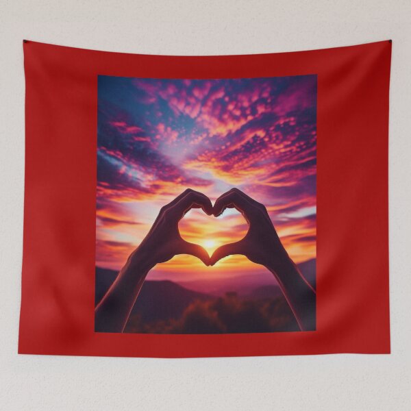Item preview, Heart-Shaped Sunset Silhouette Infront Of Sunrise  designed and sold by IrsathThaslima.