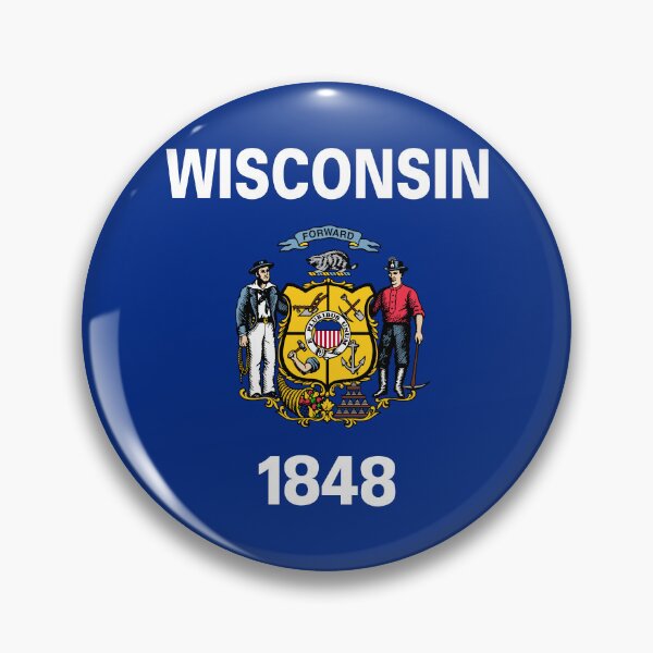 Item preview, Wisconsin Circle Flag, Wisconsin Flag Icon designed and sold by NTGUILTY.