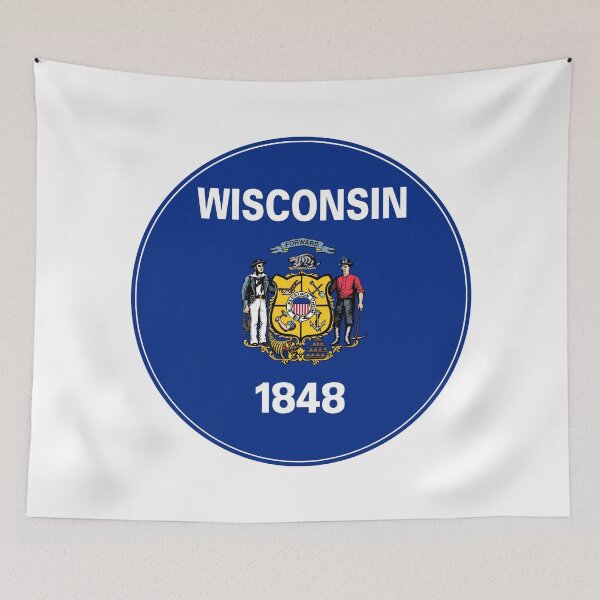 Item preview, Wisconsin Circle Flag, Wisconsin Flag Icon designed and sold by NTGUILTY.