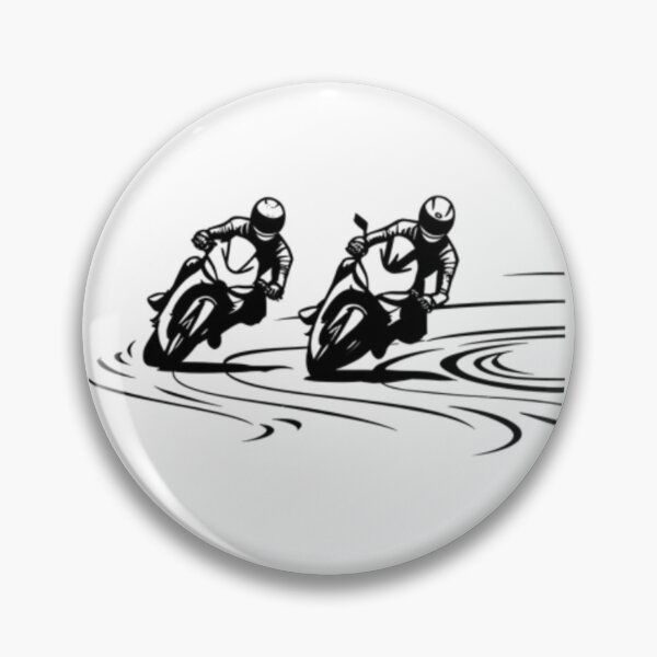 Item preview, Two motorbike riders turning in a race curve_2 designed and sold by Aariq.