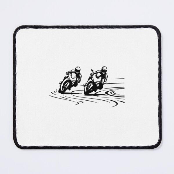 Item preview, Two motorbike riders turning in a race curve_2 designed and sold by Aariq.