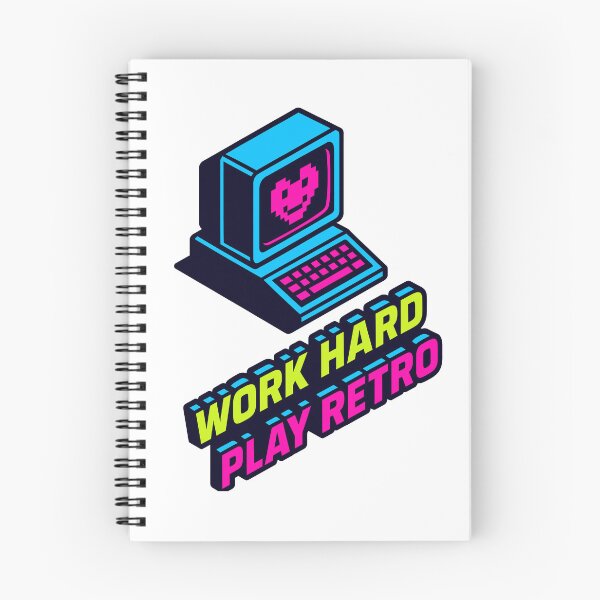 Item preview, Work Hard • Play Retro — Neon Isometric Tech Gamer Art designed and sold by DSGIN4YOU.