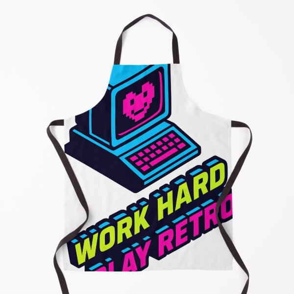 Item preview, Work Hard • Play Retro — Neon Isometric Tech Gamer Art designed and sold by DSGIN4YOU.