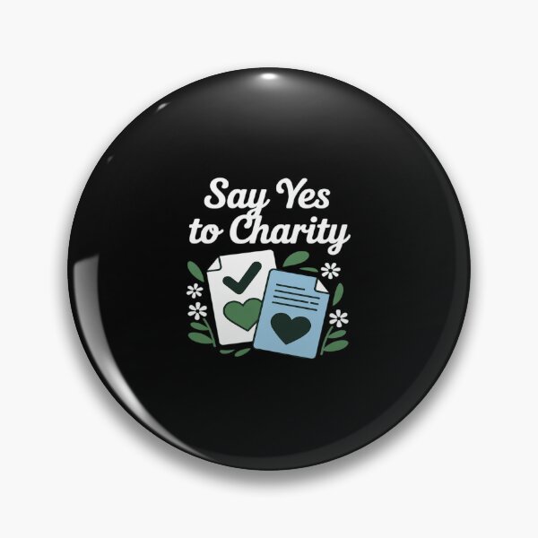 Item preview, Say Yes to Charity Script Checkmark designed and sold by Sandrhaus.