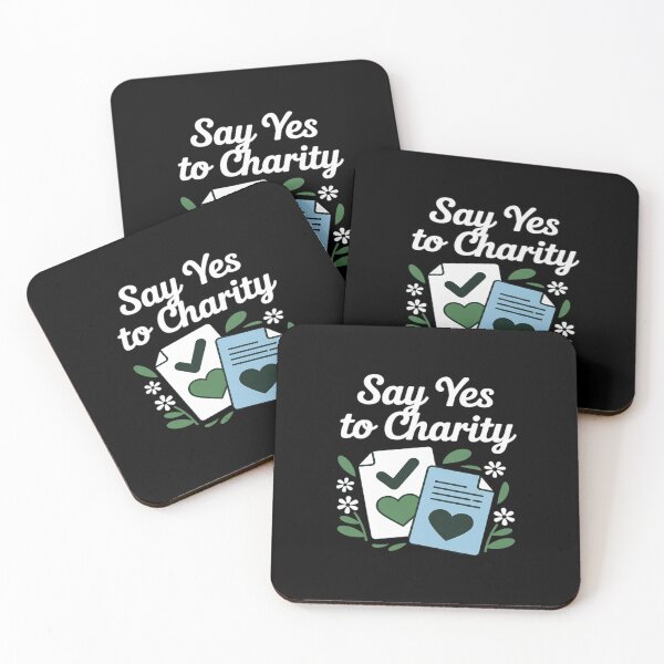 Item preview, Say Yes to Charity Script Checkmark designed and sold by Sandrhaus.