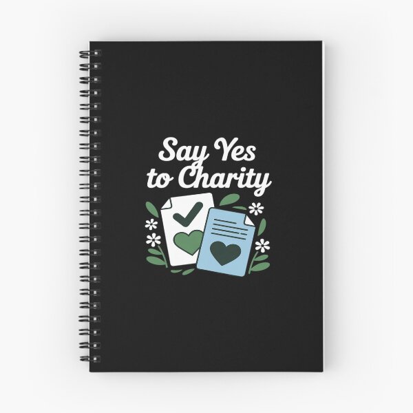 Item preview, Say Yes to Charity Script Checkmark designed and sold by Sandrhaus.