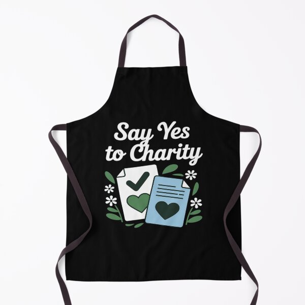 Item preview, Say Yes to Charity Script Checkmark designed and sold by Sandrhaus.