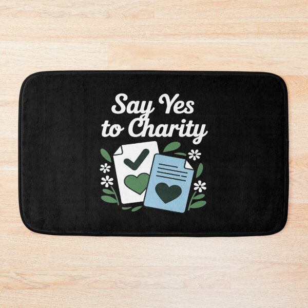 Item preview, Say Yes to Charity Script Checkmark designed and sold by Sandrhaus.