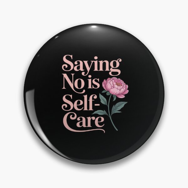 Item preview, Saying No Is Self-Care Aesthetic Mental Health Floral Peony designed and sold by Sandrhaus.