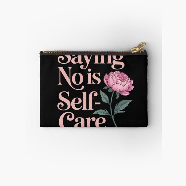 Item preview, Saying No Is Self-Care Aesthetic Mental Health Floral Peony designed and sold by Sandrhaus.